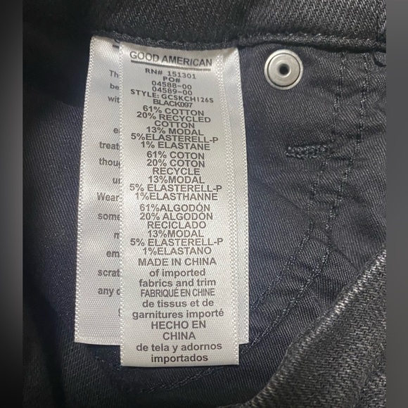 Good American Good Curve GCSKCH126S Black097 Skinny Jeans - Picture 7 of 9